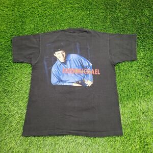 Vintage John-Michael Montgomery Shirt Womens L 21x26 Cowboy Black Western